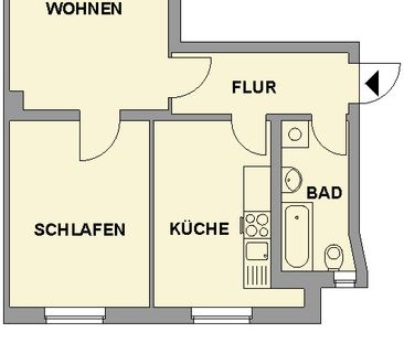 2-Raum-Wohnung mit Balkon in ruhiger Seitenstraße - Foto 1