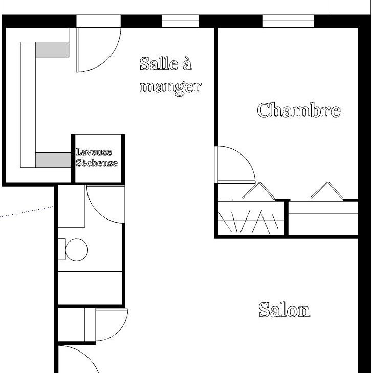 Logement 3 1/2 à Louer St-Roch - Photo 1