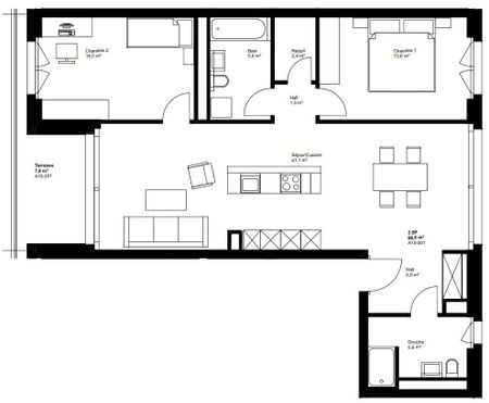 3.5 Zimmer, 89 m², 5. Stock - Photo 3