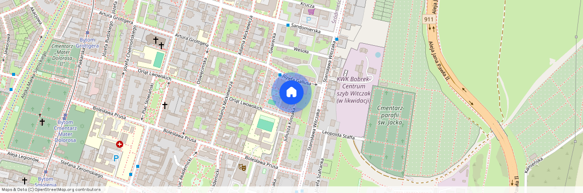 Plac Wojska Polskiego, Śródmieście, Bytom, śląskie