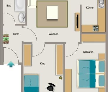Wenn es einmal zu eng wird, haben wir die passende Wohnung. - Foto 1