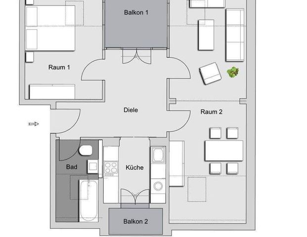 *WBS mit besonderem Wohnbedarf 2-Zimmer-Wohnung in Berlin Lichtenrade - Foto 1