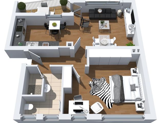 2-Zimmerwohnung in Herne Horsthausen mit großer Wohnküche und Balkon - Foto 1