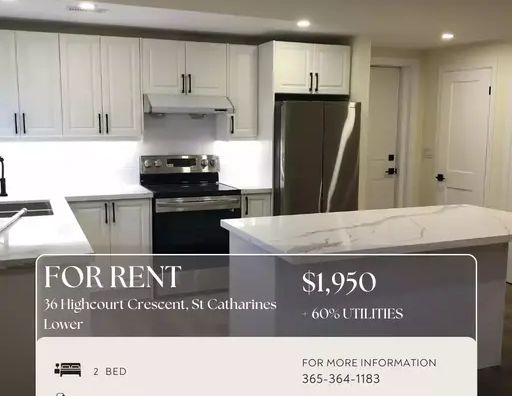 2 BED 1 BATH: 36 Highcourt Crescent, St Catharines - Lower | 36 Highcourt Crescent, St. Catharines - Photo 1