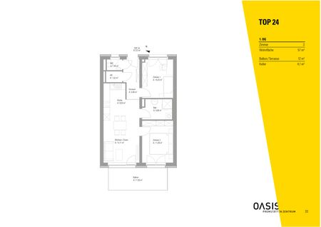 Mitterstraße 154/24 - Modernes Wohnen im Grünen: Helle 3-Zimmer-Wohnung mit Balkon in Unterpremstätten - Photo 4