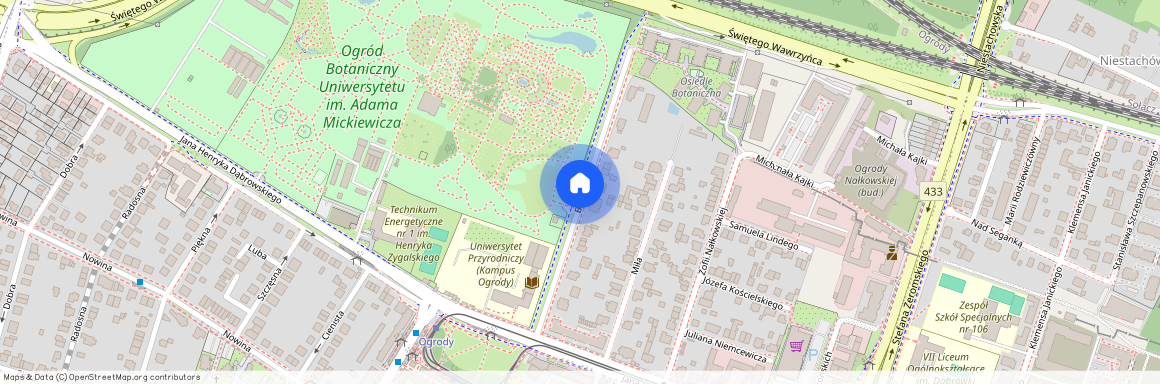 ul. Botaniczna, Ogrody, Jeżyce, Poznań, wielkopolskie
