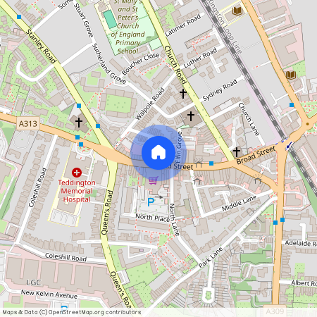 BROAD STREET, CENTRAL TEDD, 7 MINS WALK STATION