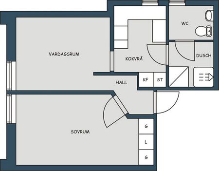 2 Rum och kokvrå, Mossen - Foto 2