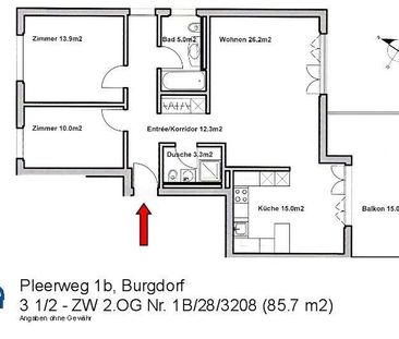 Moderne 3,5-Zimmer-Wohnung mit verglaster Loggia (1 Monat gratis) - Photo 1