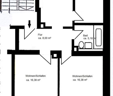 2,5-Raum-Wohnung in ruhiger Stadtlage - auch perfekt für eine WG ge... - Foto 3