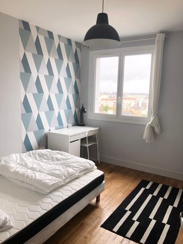 1 chambre meublée à louer dans Colocation T4 avec 2 sdb et parking – Rennes haut St-Helier rue de Vern 470€ cc - Photo 2