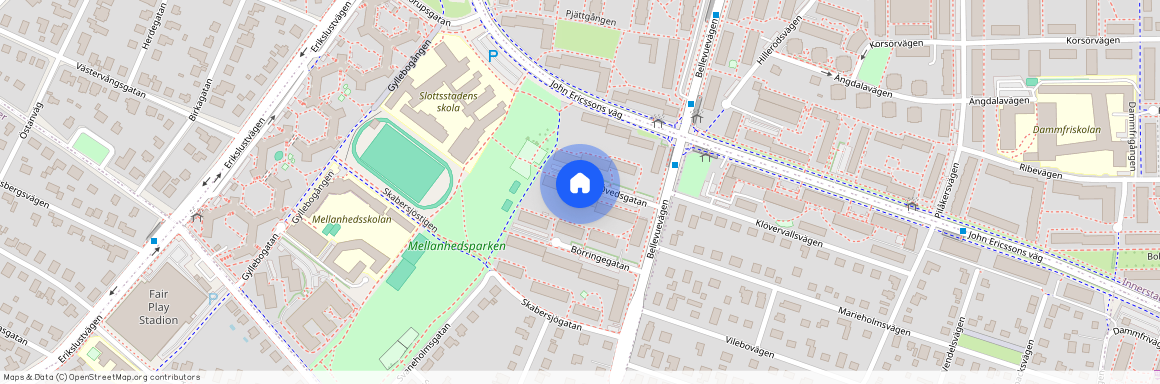 Övedsgatan 4B, Mellanheden