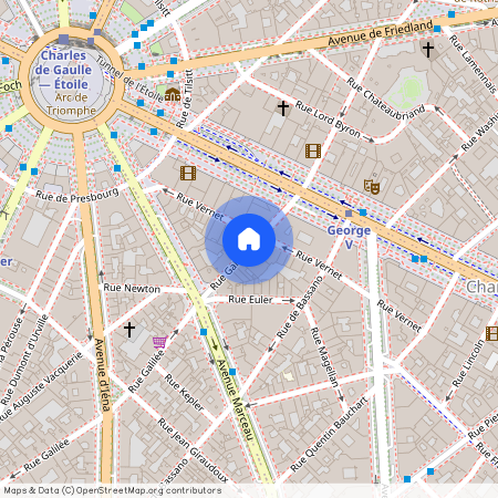 rue Euler et rue Galilée 75008 Paris (8e arrondissement)