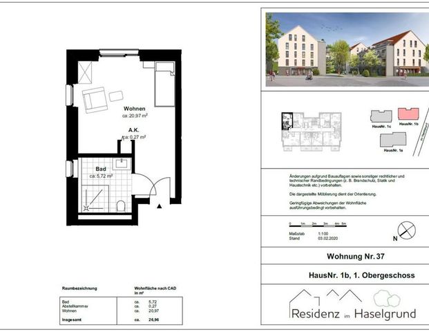 1 Zimmer-Apartment in Hünfeld - Photo 1