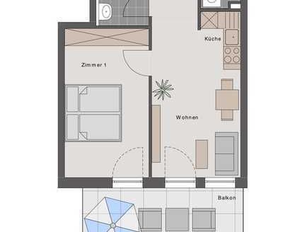 Wohnen in Mannheim-Käfertal - Moderne 2-Zimmer-Wohnung mit Balkon - Photo 1