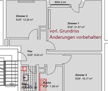 Modernisierte 3 ZKB mit Balkon im Wesertor! - Photo 2