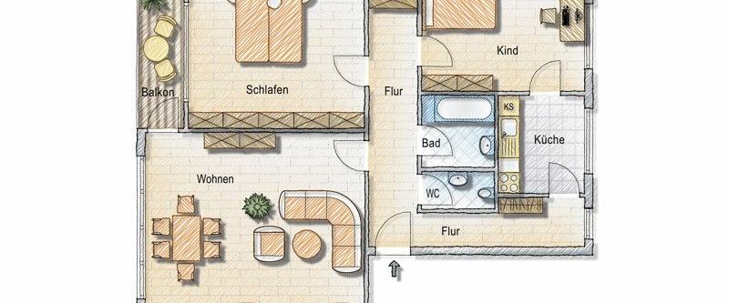 Willkommen Zuhause: interessante 3-Zimmer-Wohnung in guter Wohnlage - Photo 1