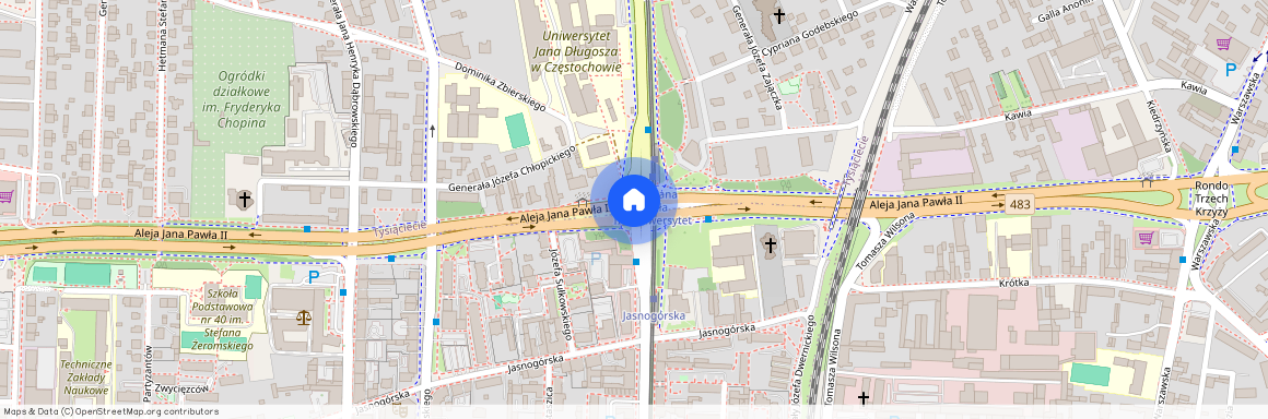 al. Aleja Armii Krajowej, Śródmieście, Częstochowa, śląskie