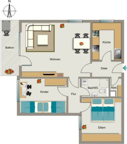Auf den Flachsbeckwiesen 21, 45659 Recklinghausen - Foto 2
