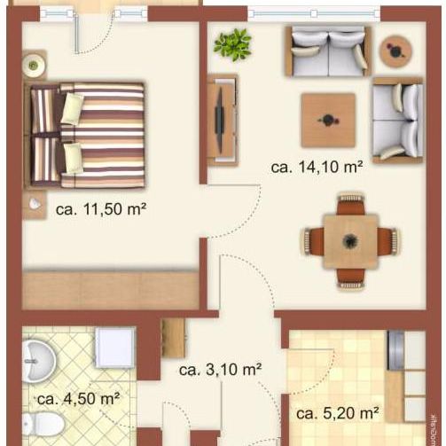 Seniorengerechte 2-Raum-Wohnung mit Balkon und Aufzug - Foto 2