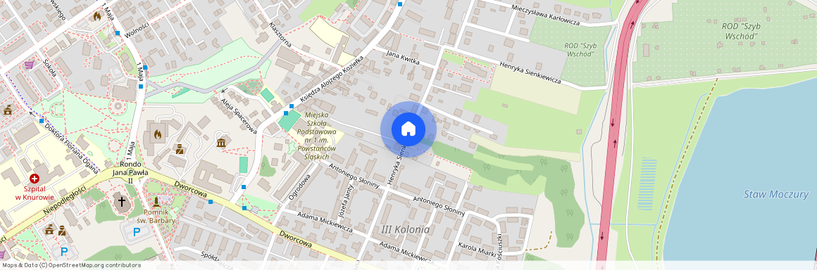 ul. Henryka Sienkiewicza, Knurów, gliwicki, śląskie