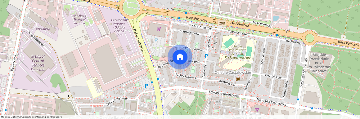 ul. Technologów, Osiedle Zastalowskie, Centrum, Zielona Góra, lubuskie