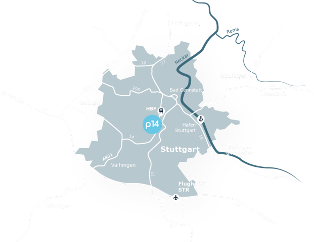 Möbliertes City-Apartment mit Blick auf die Karlshöhe – Stuttgart-Mitte - Photo 1