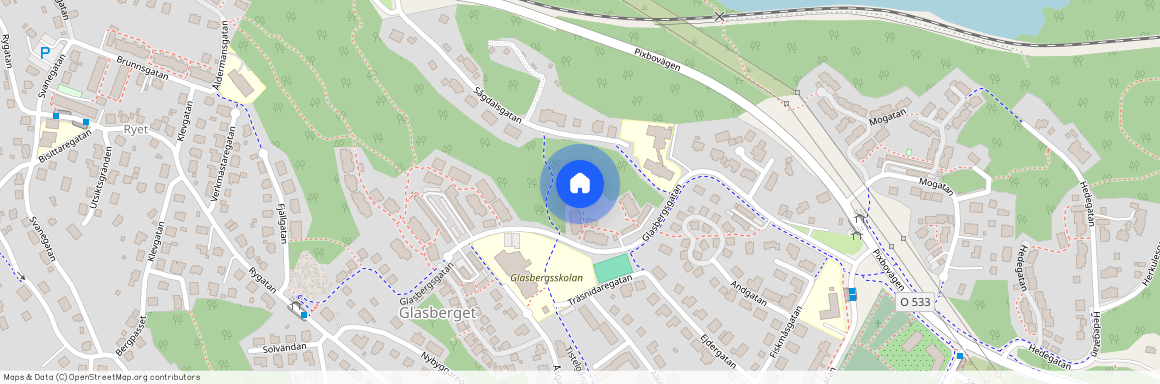 Glasberget, Mölndal, Göteborg, Västra Götaland, Glasbergsgatan 58