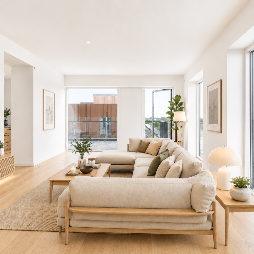 Eksklusiv penthouselejlighed med stor privat tagterrasse i attraktive Engbyen, Risskov - Photo 1
