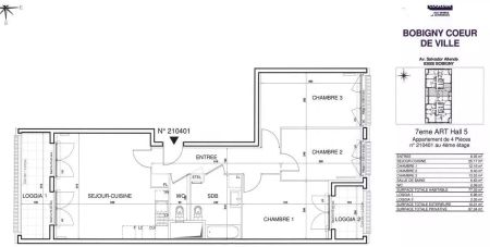 location Appartement T4 DE 75.9m² À BOBIGNY - Photo 3