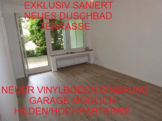 EXKLUSIV SANIERT NEUES DUSCHBAD TERRASSE NEUER VINYLBODEN GARAGE MÖGL. EINBAUKÜ. HILDEN/HOCHPARTERRE - Photo 1