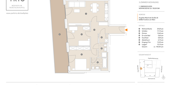 Moderne 3-Zimmer-Wohnung mit großer Loggia und viel Licht - Foto 3