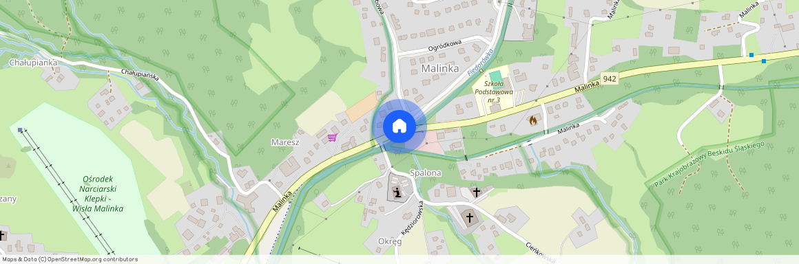 ul. Malinka, Wisła, cieszyński, śląskie