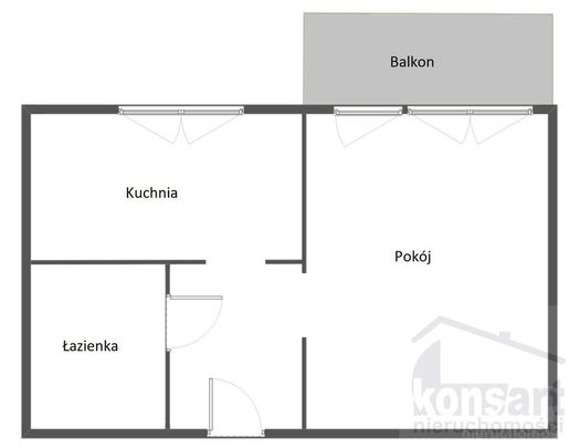 Kawalerka z balkonem w bloku z windą - Zdjęcie 1