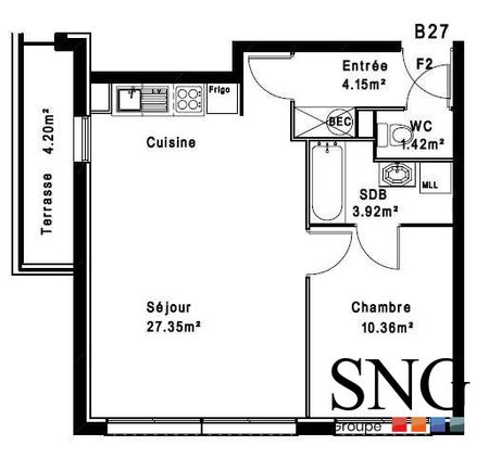 T2 AVEC TERRASSE ET PARKING - Photo 5