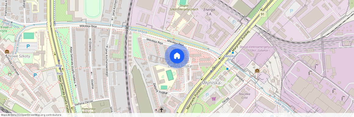 ul. Mikołaja Reja, Młyniska, Gdańsk, pomorskie