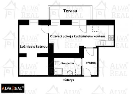 Dlouhodobý pronájem bytu 2+kk 53 m; terasa; sklep; Rostislavovo náměstí; volný od 1. 10. 2026. - Fotografie 4