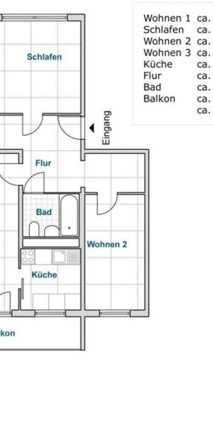 Willkommen in Ihrem neuen Zuhause: 4-Raum-Wohnung mit Balkon! - Foto 1