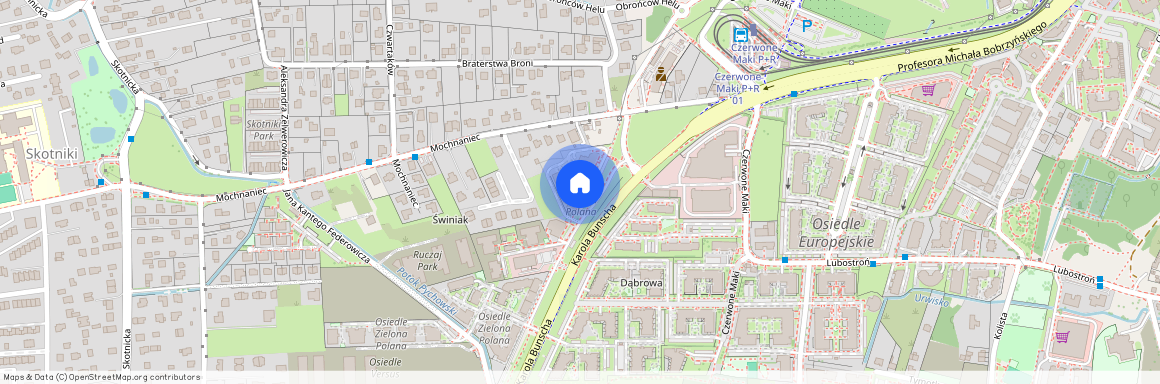 ul. Karola Bunscha, Skotniki, Dębniki, Kraków, małopolskie