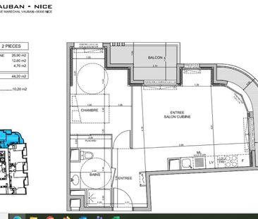 location Appartement T2 DE 44.2m² À NICE - Photo 1