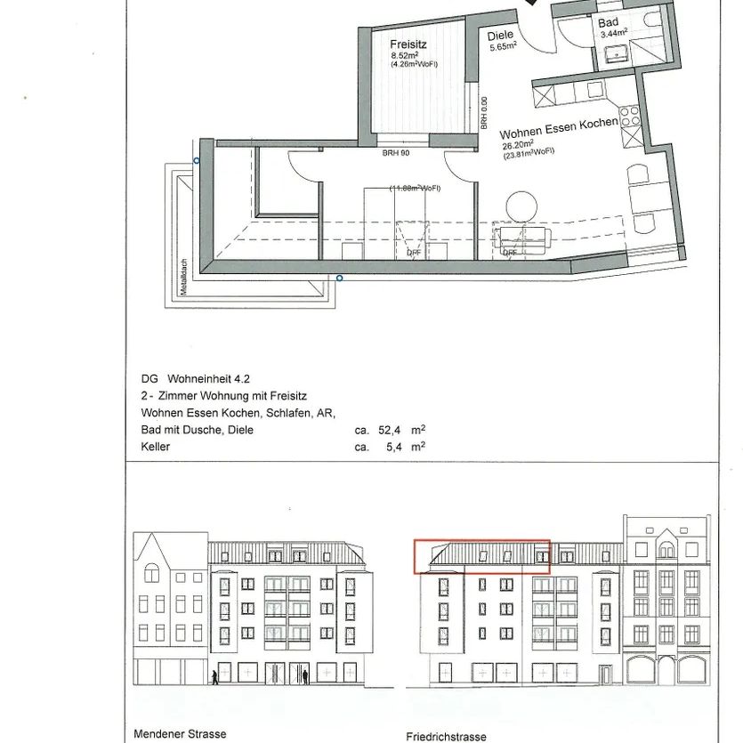 Neubau-Dachgeschosswohnungen mit Fahrstuhl - Foto 1