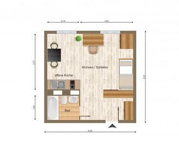 Wohnung, 1 Zimmer (33 m²) - Foto 1