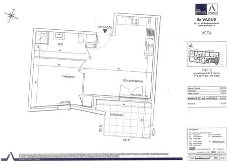 location Appartement T2 DE 43.2m² À MARSEILLE - Photo 4