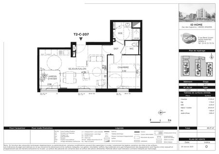 location Appartement T2 DE 48.27m² À ANGERS - Photo 4