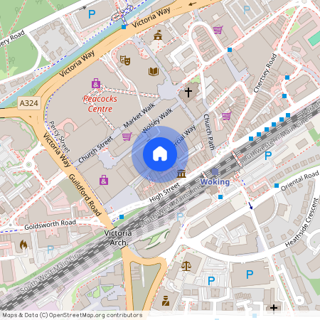 Woking Town Centre, Surrey, GU21