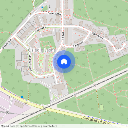 ul. Cisowa, Centrum, Zielona Góra, lubuskie