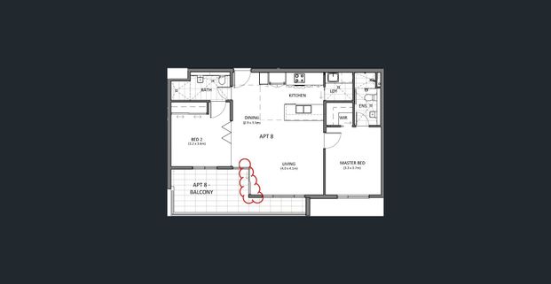 2x2 Apartment for rent - Photo 1