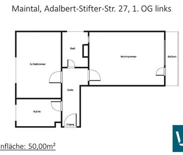 ﻿Schöne 2-Zimmer-Wohnung mit Tageslichtbad und Balkon in Maintal-Bischofsheim zu vermieten - Photo 5