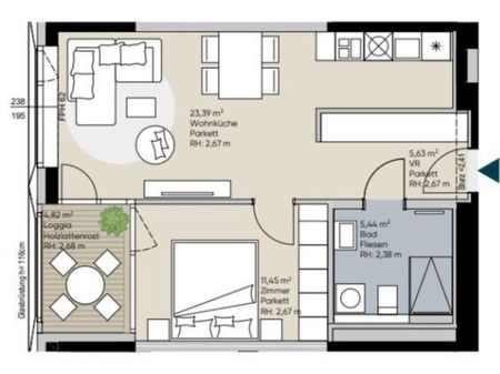 U1 U-Bahn-Station KAGRAN I Lichtdurchflutete Wohnung mit Loggia & Panoramablick I Rooftop POOL I Sauna I Fitnessraum - Photo 2