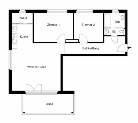 3.5 Zimmer, 80 m², 2. Stock - Photo 3